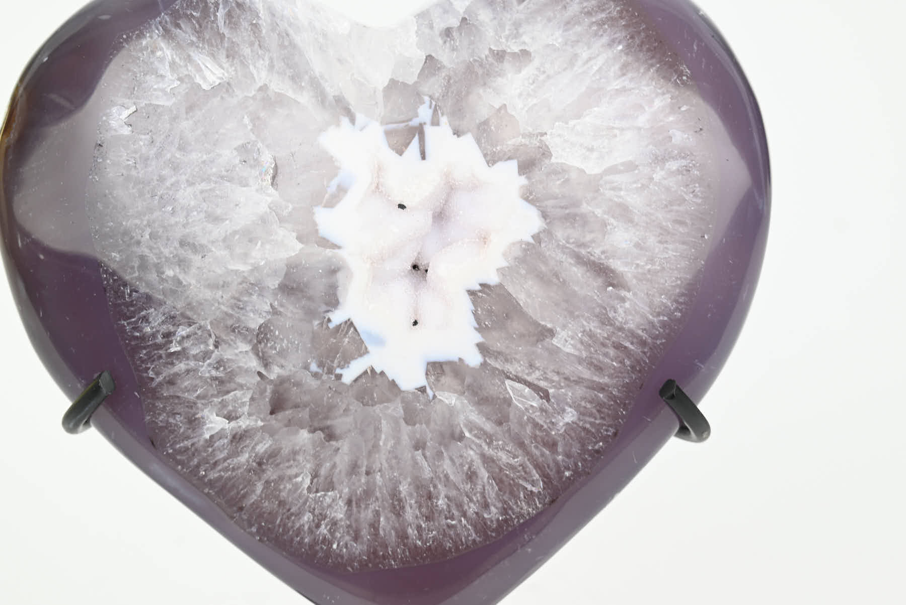 Extra Quality Agate Crystal Heart - 0.68kg, 13cm high - #HTAGAT-34012