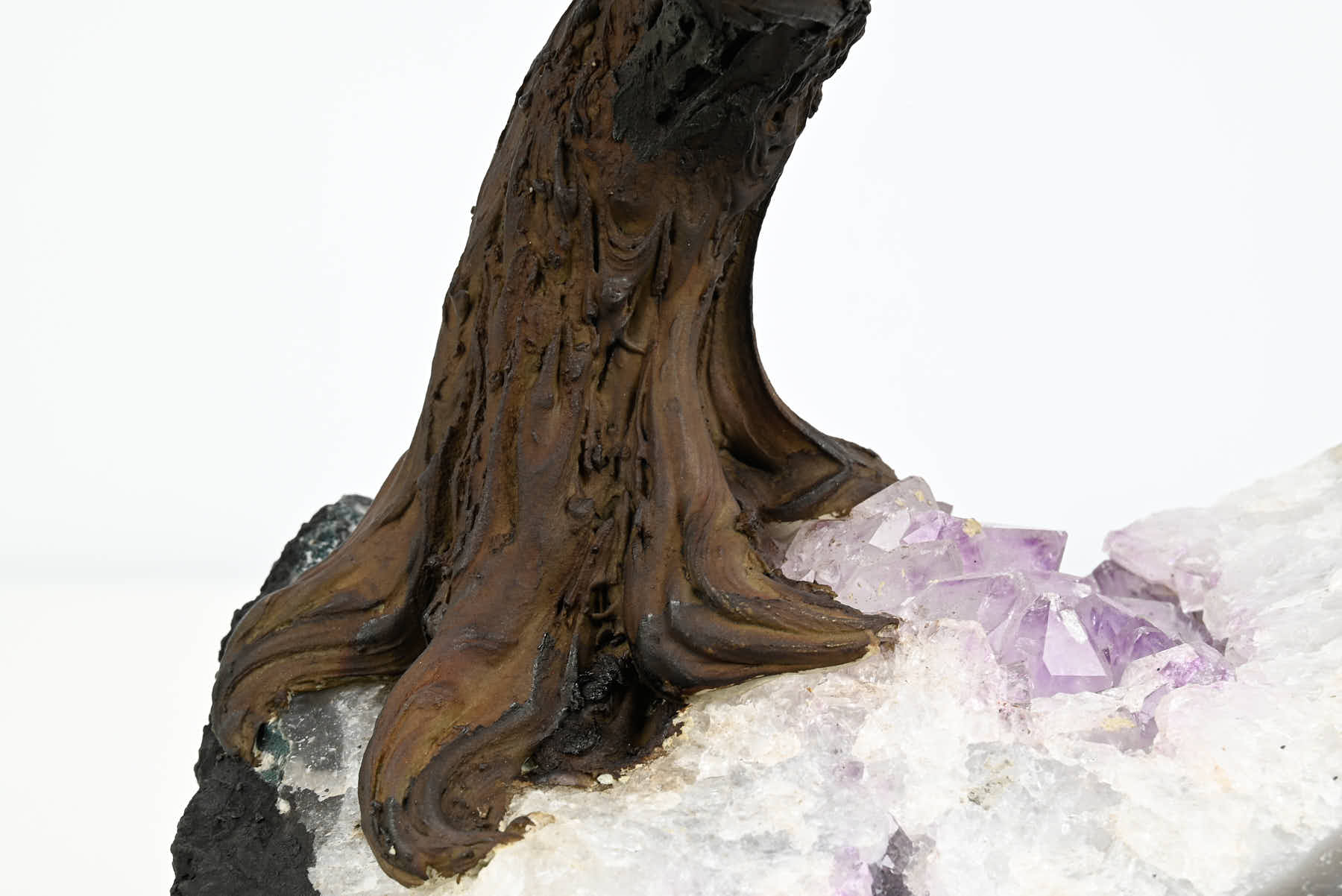 Handmade 37cm Tall Gemstone Tree with Amethyst base and 180 Amethyst gems - #TRAMET-36003