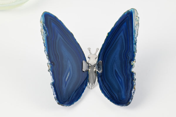 Blue Agate "Butterfly" Freestanding 12cm - #BUBLUF-90020