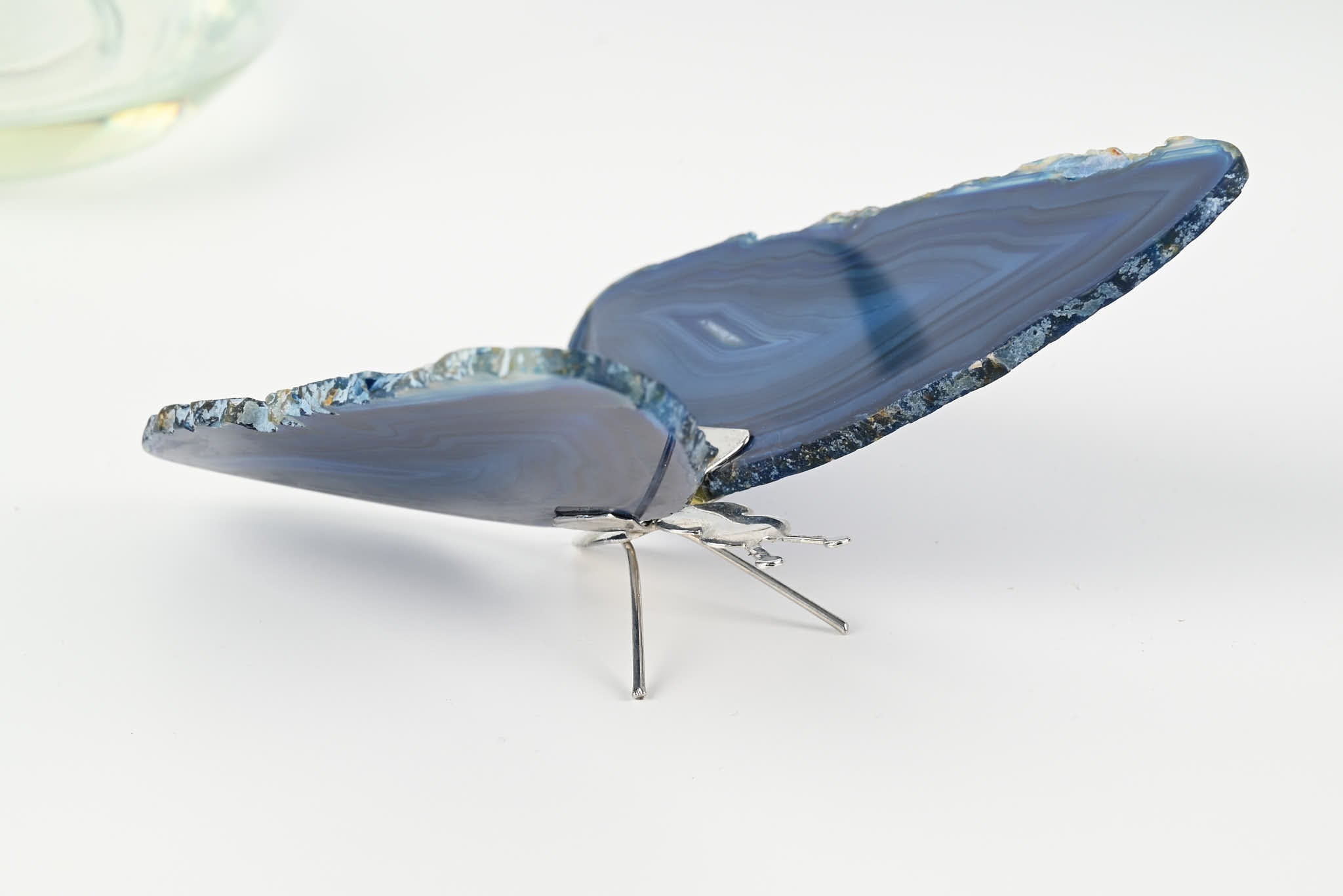 Blue Agate "Butterfly" Freestanding 12cm - #BUBLUF-90020