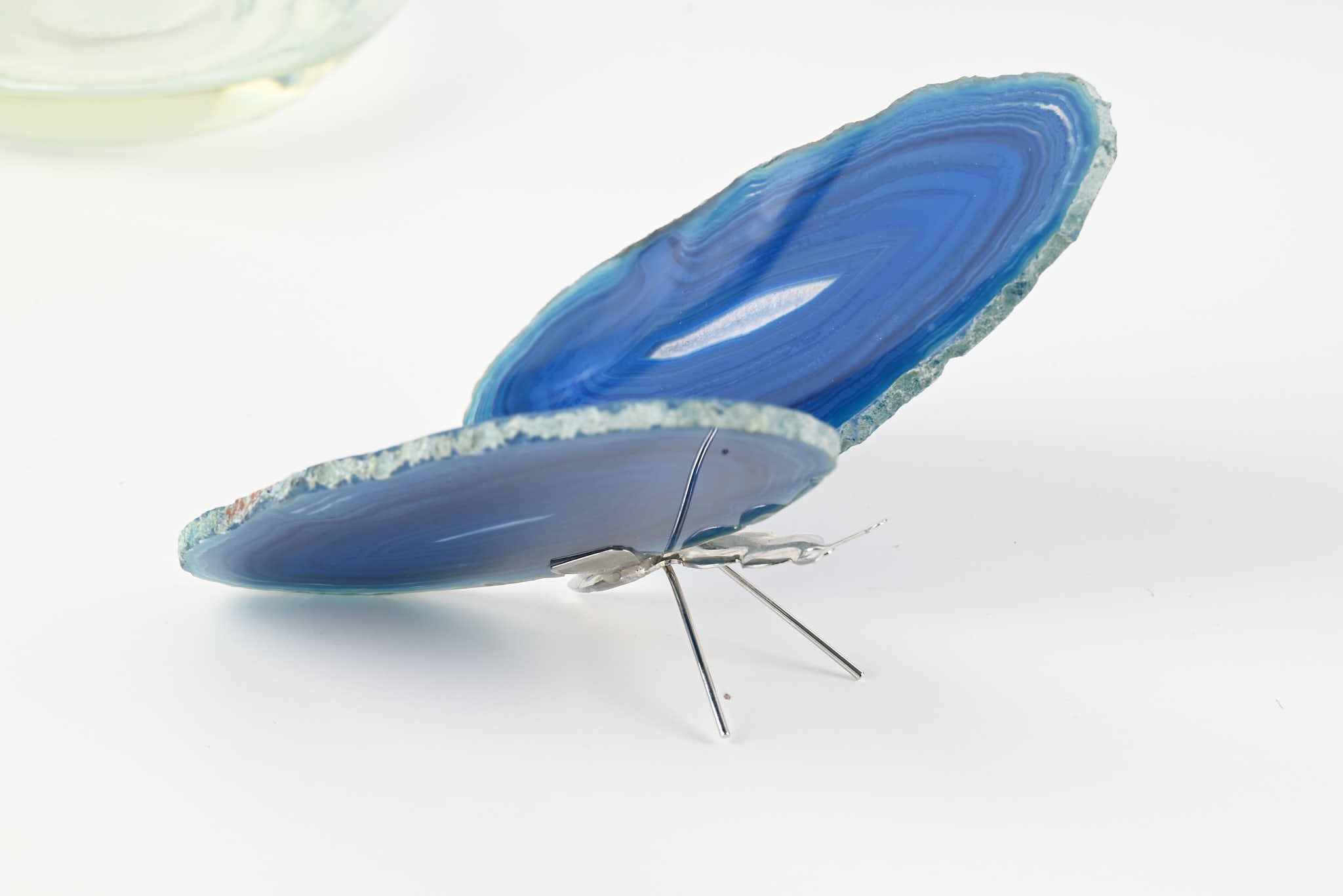 Blue Agate "Butterfly" Freestanding 12cm - #BUBLUF-90027