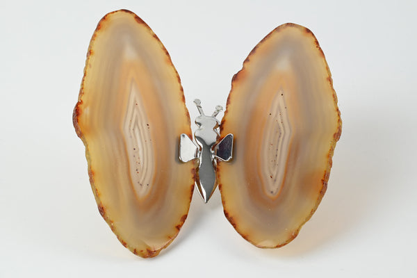 Natural Agate "Butterfly" Freestanding 12cm - #BUNATF-90025