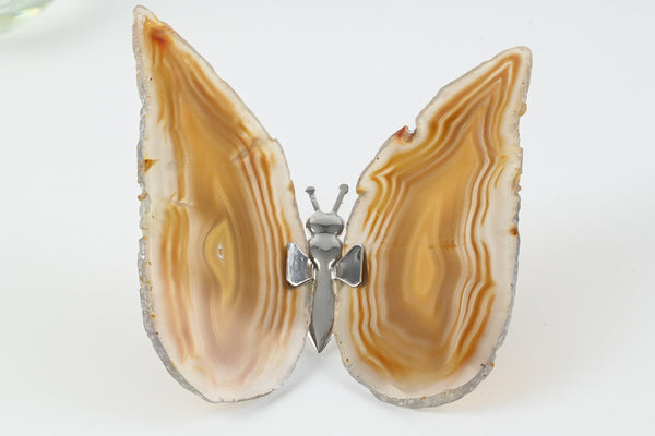 Natural Agate "Butterfly" Freestanding 13cm - #BUNATF-90026