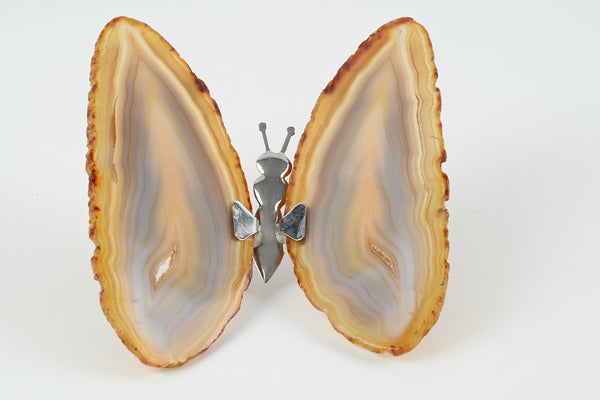 Natural Agate "Butterfly" Freestanding 13cm - #BUNATF-90027