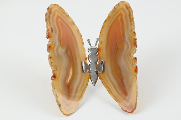 Natural Agate "Butterfly" Freestanding 14cm - #BUNATF-90029