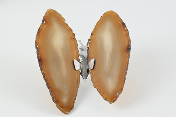 Natural Agate "Butterfly" Freestanding 14cm - #BUNATF-90032