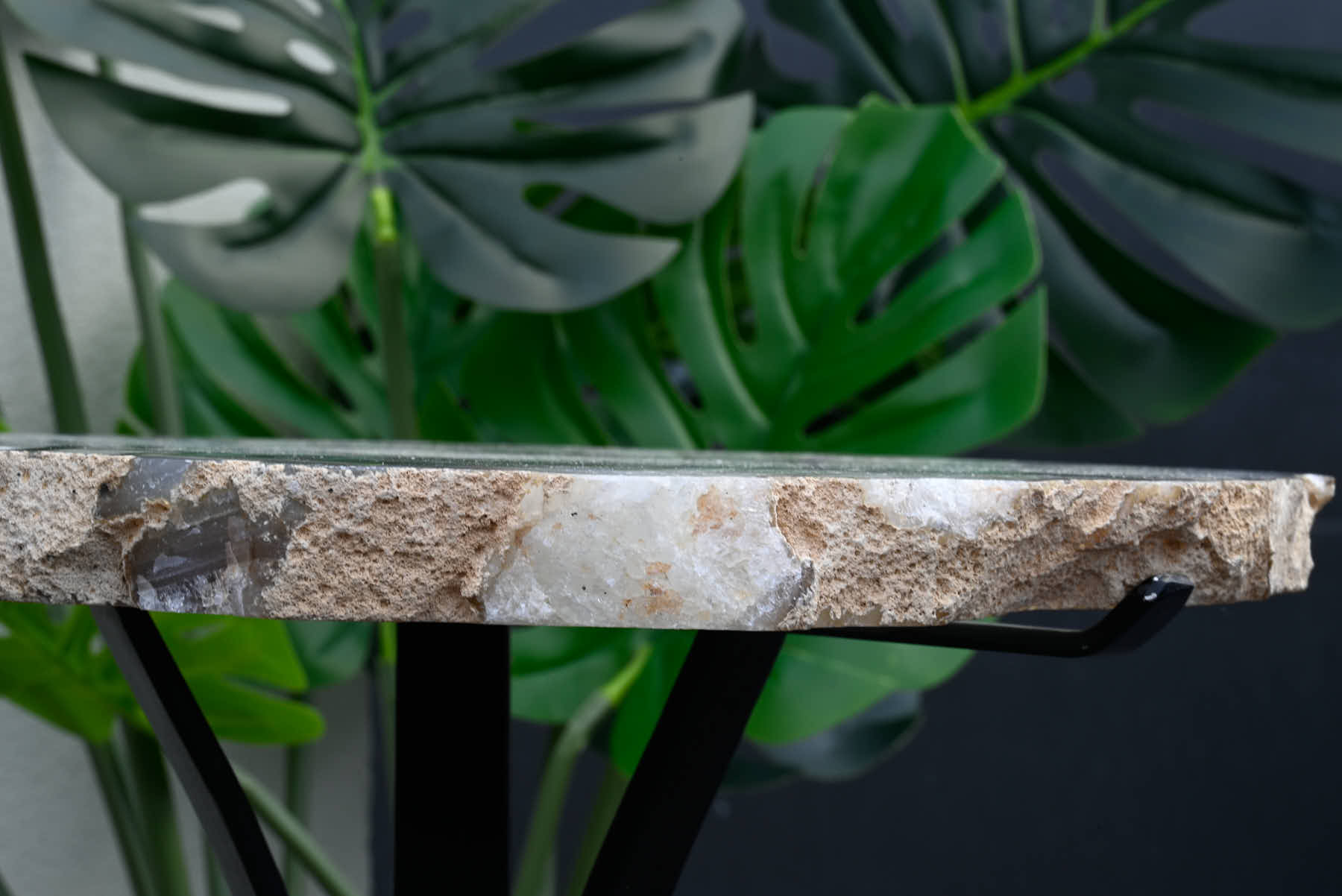 Natural Agate Sidetable - 56cm Tall - #TANATU-15001