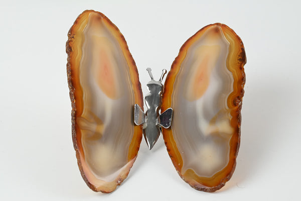 Natural Agate "Butterfly" Freestanding 12cm - #BUNATF-90018