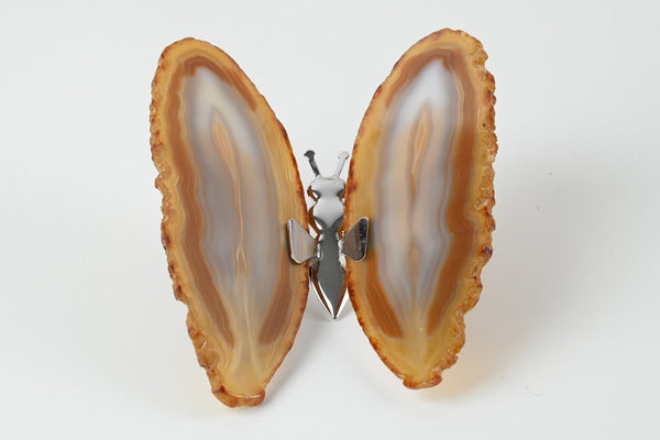 Natural Agate "Butterfly" Freestanding 12cm - #BUNATF-90019