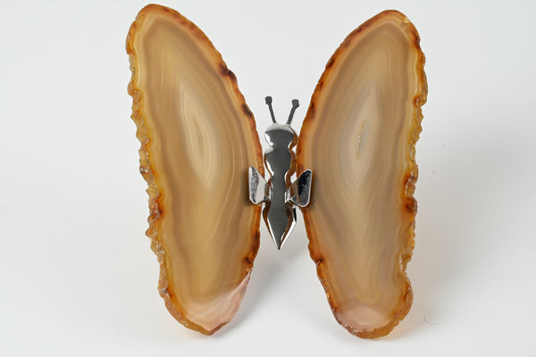 Natural Agate "Butterfly" Freestanding 13cm - #BUNATF-90022