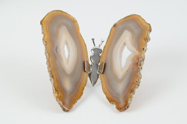 Natural Agate "Butterfly" Freestanding 12cm - #BUNATF-90034