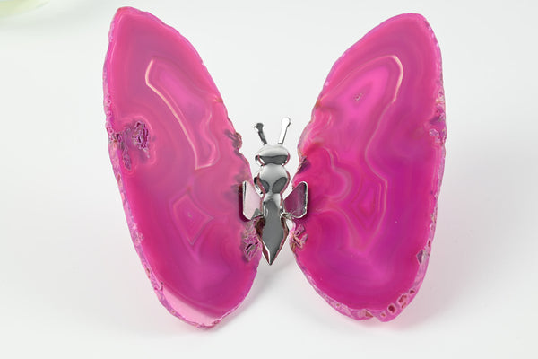 Pink Agate "Butterfly" Freestanding 12cm - #BUPNKF-90024