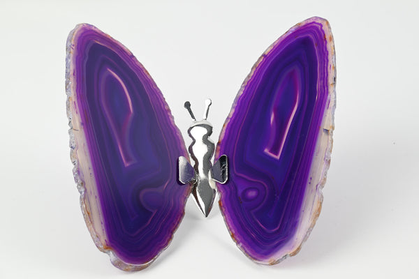 Purple Agate "Butterfly" Freestanding 12cm - #BUPURF-90022