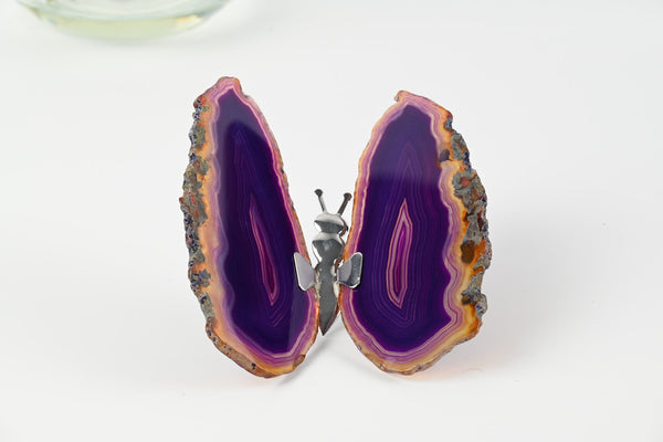 Purple Agate "Butterfly" Freestanding 12cm - #BUPURF-90027