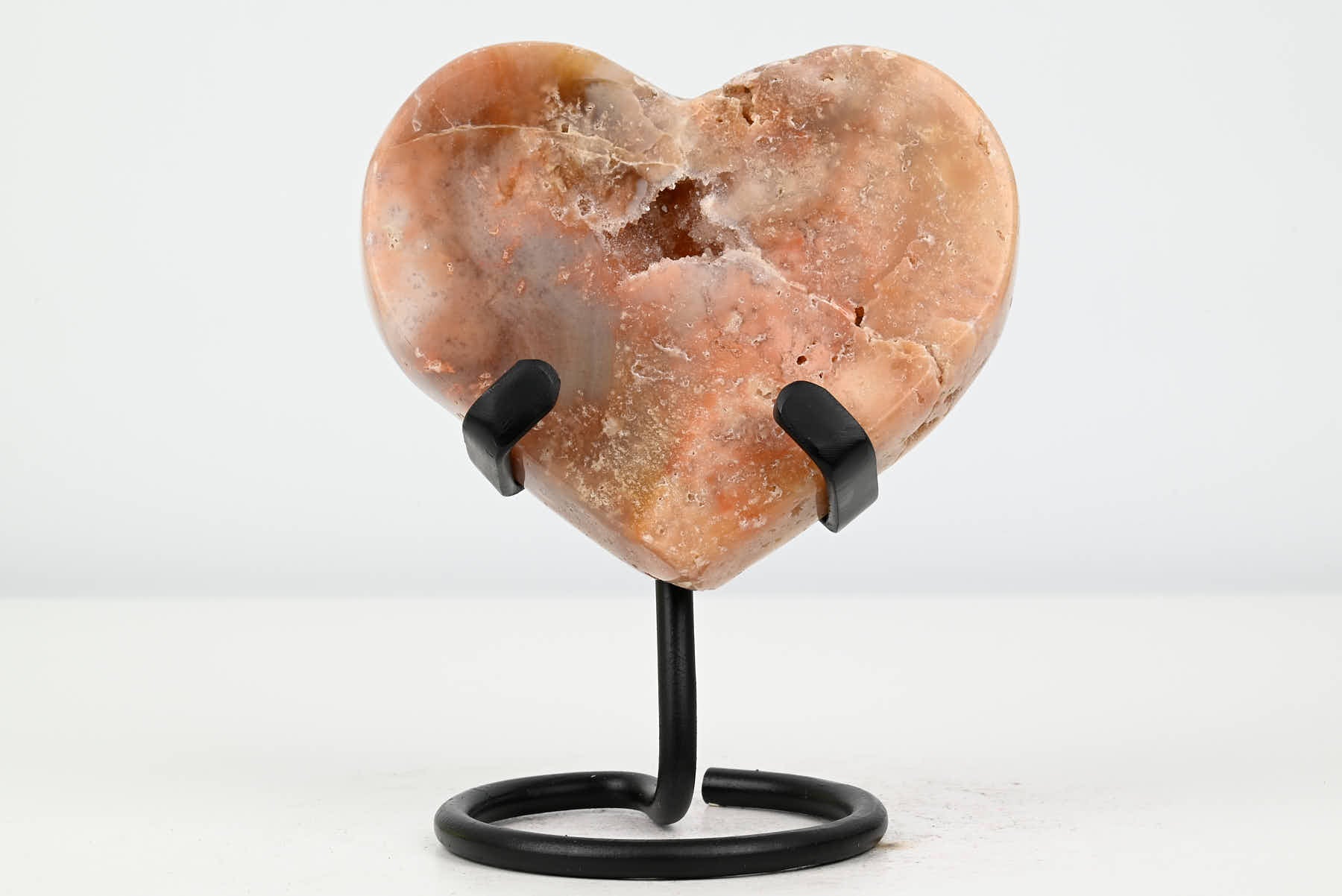 Extra Quality Pink Amethyst Heart - 0.45kg, 13cm high - #HTPINK-34003