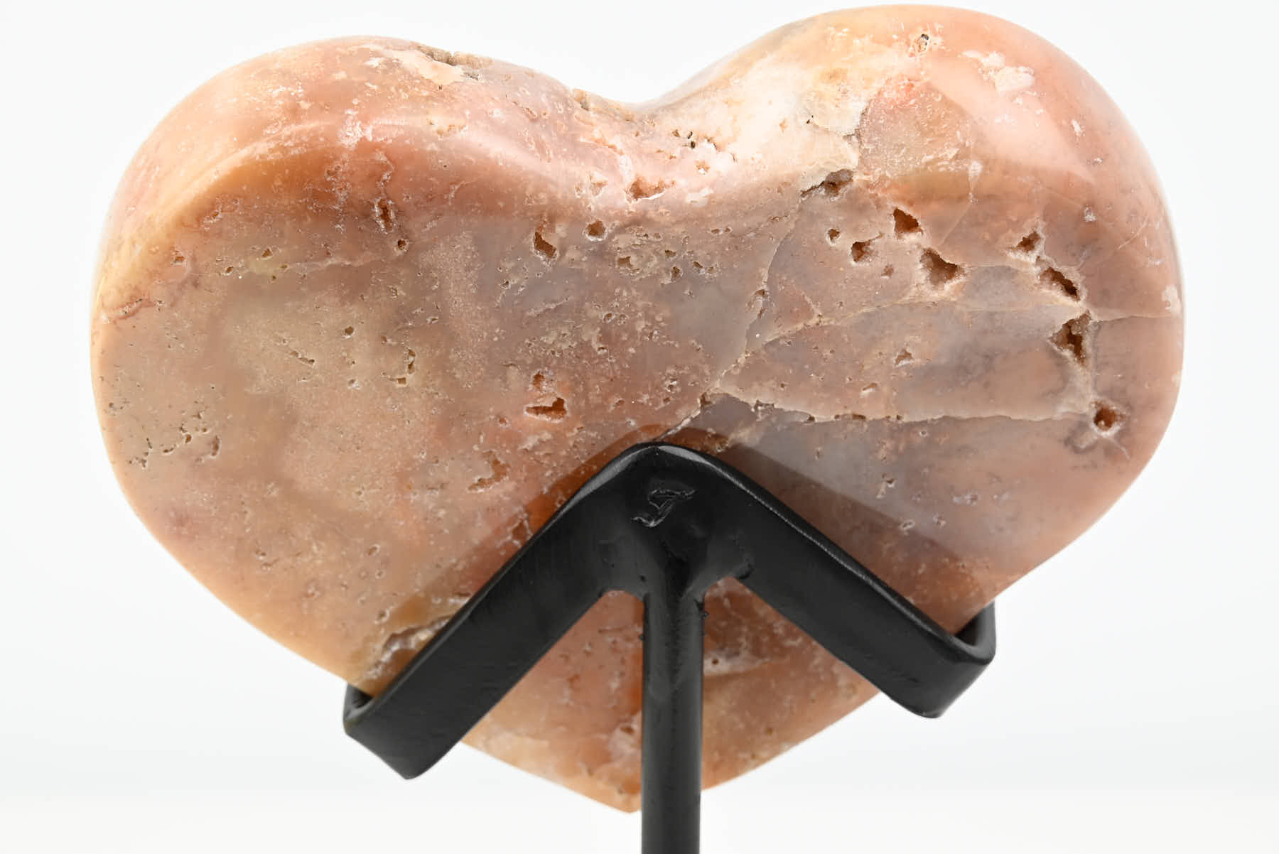 Extra Quality Pink Amethyst Heart - 0.45kg, 13cm high - #HTPINK-34003