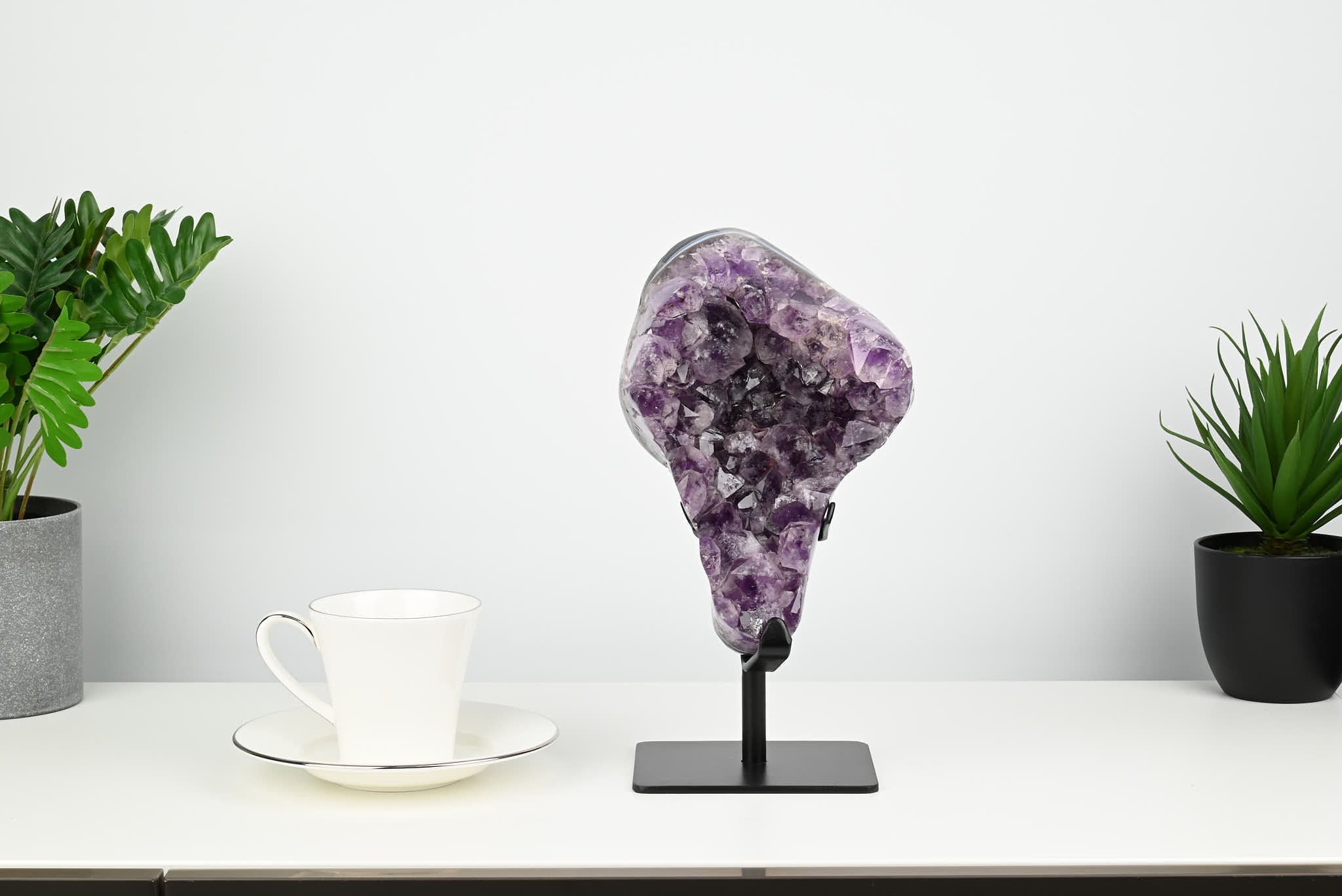 Amethyst Cluster on Stand - Large 27cm Tall -#CLUSAM-63011