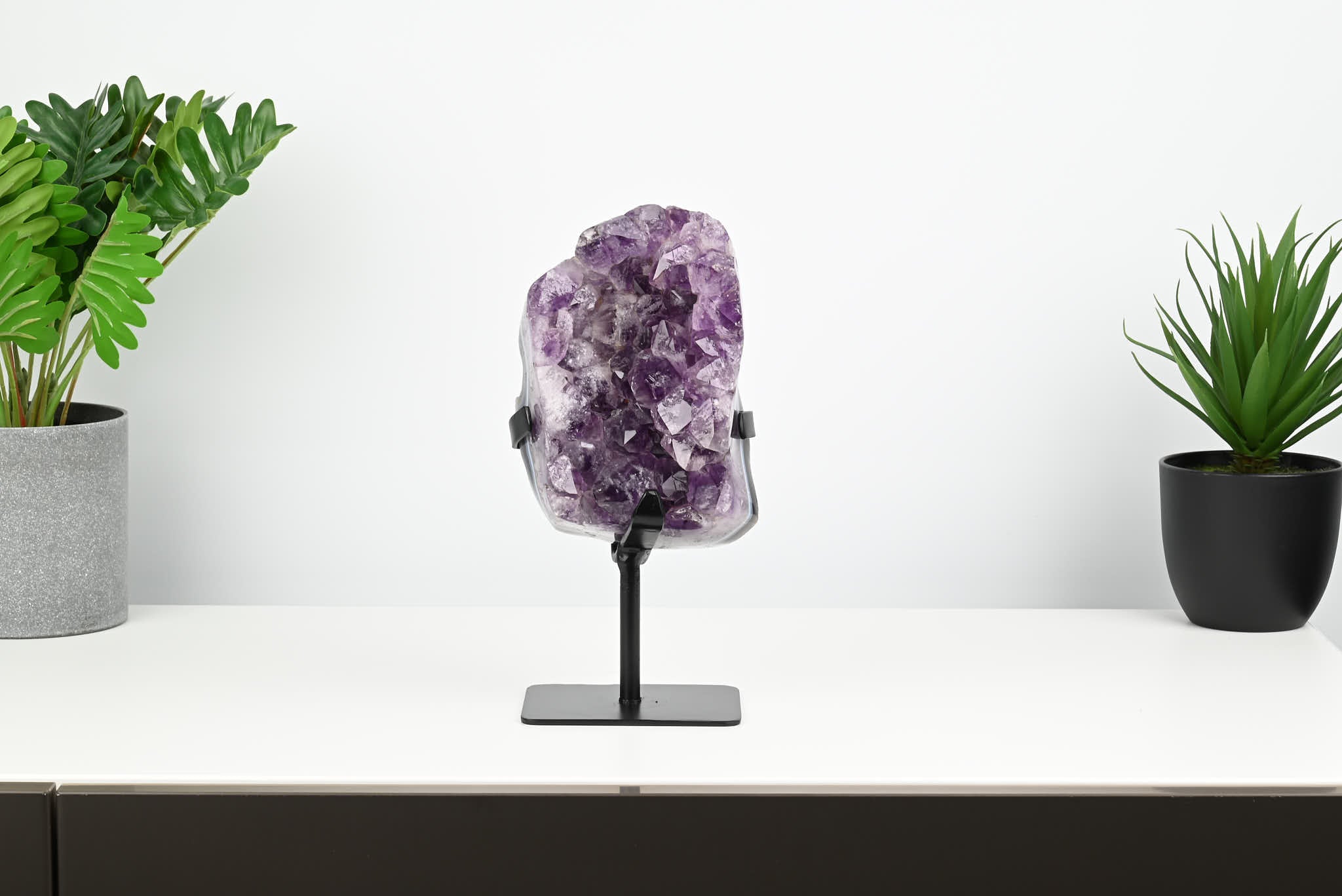 Amethyst Cluster on Stand - Medium 24cm Tall - #CLUSAM-63012