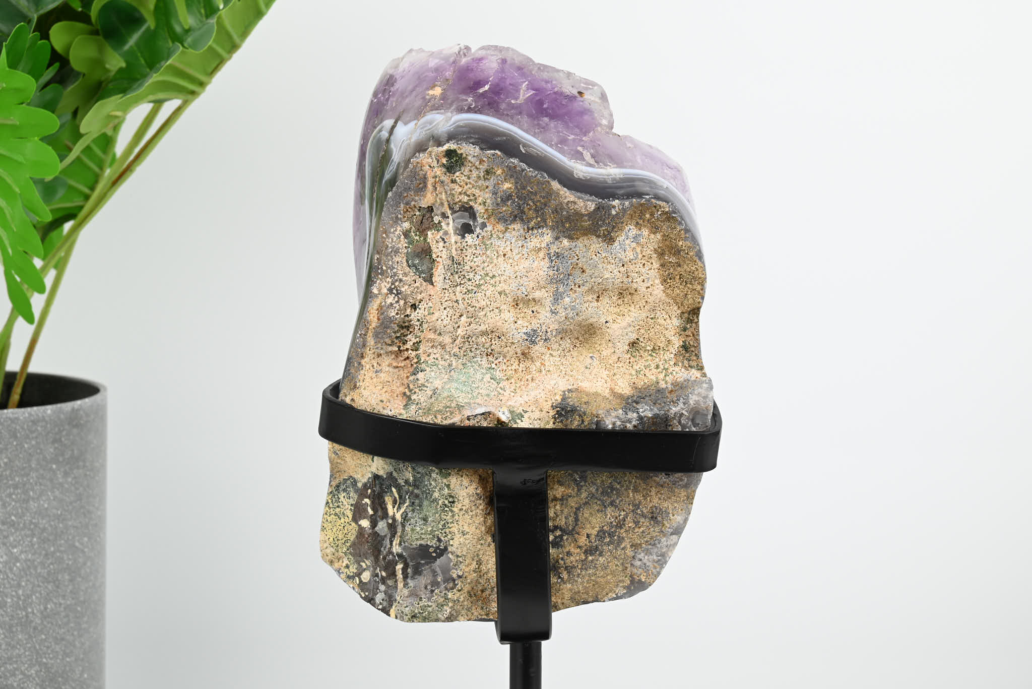 Amethyst Cluster on Stand - Medium 24cm Tall - #CLUSAM-63012