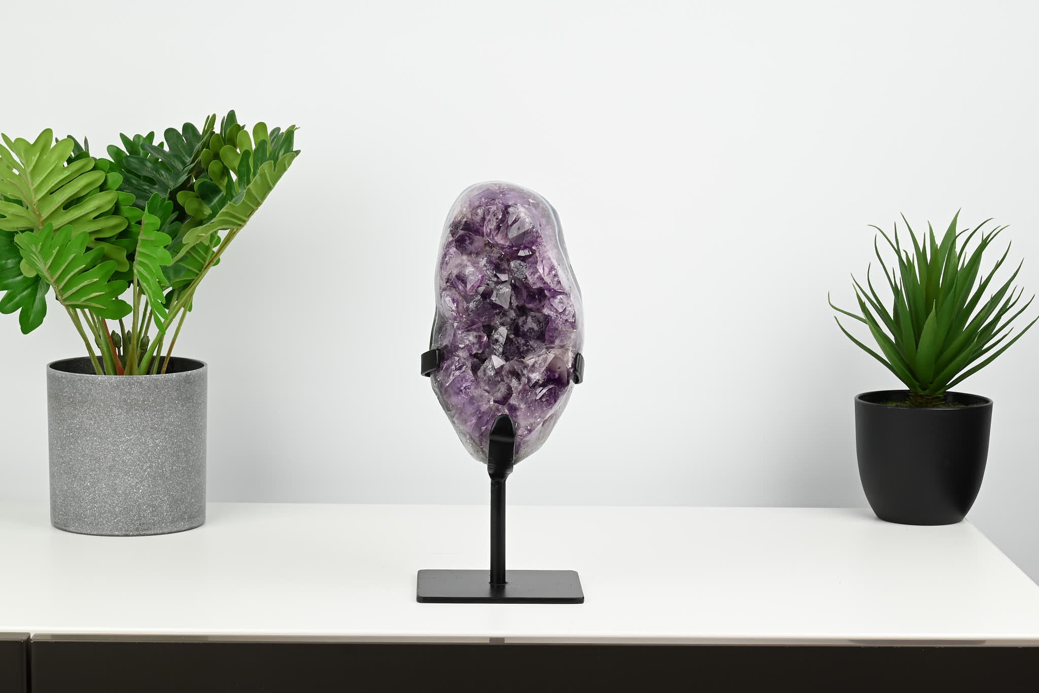 Amethyst Cluster on Stand - Medium 24cm Tall - #CLUSAM-63009