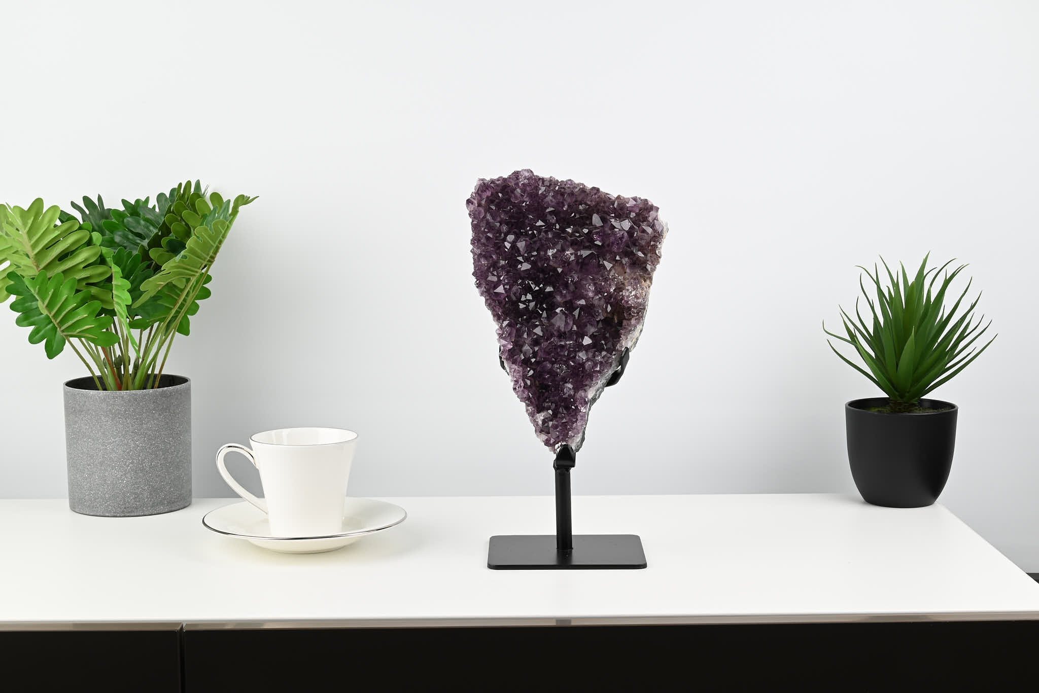 Amethyst Cluster on Stand - Large 30cm Tall - #CLUSAM-63010