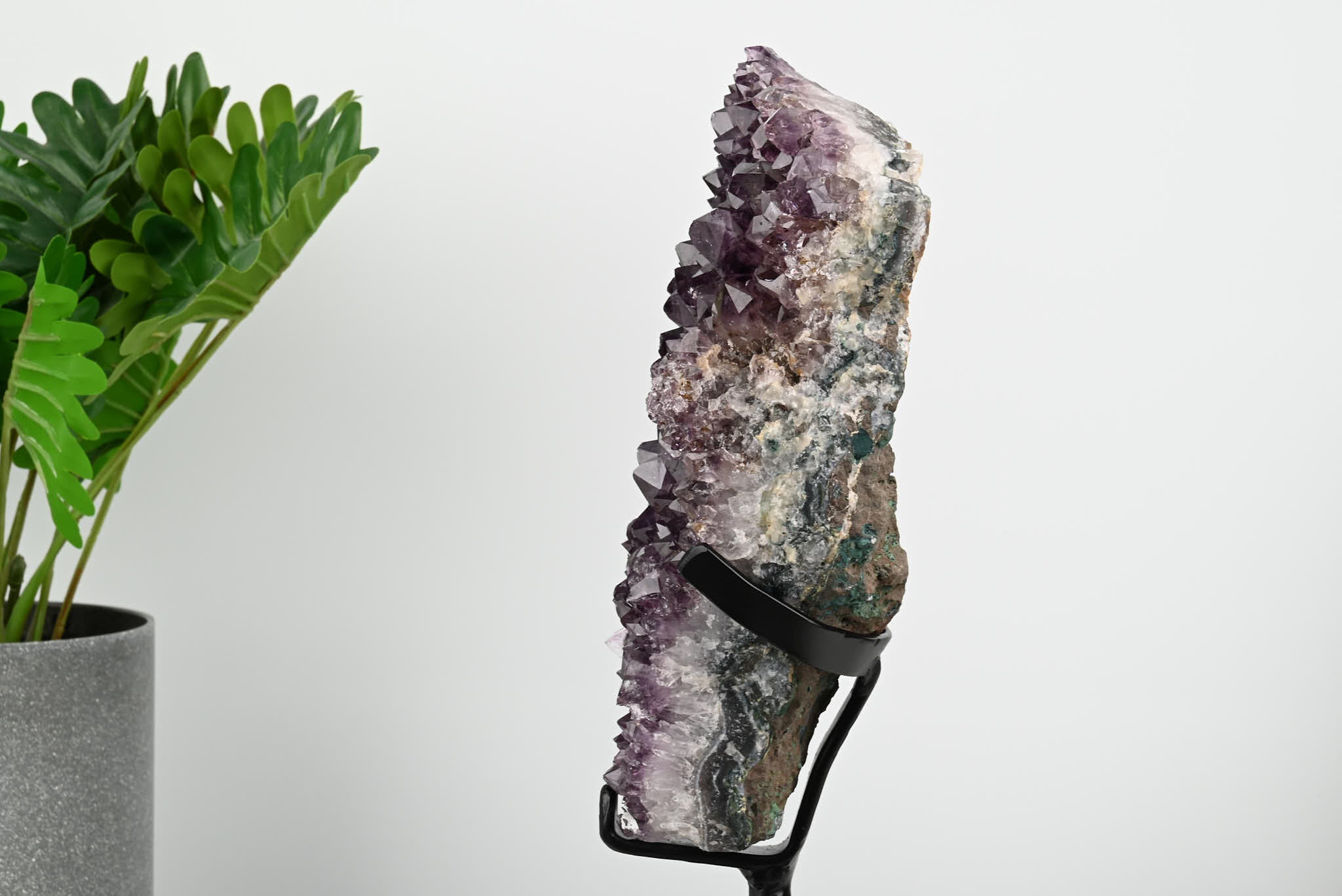 Amethyst Cluster on Stand - Large 30cm Tall - #CLUSAM-63010