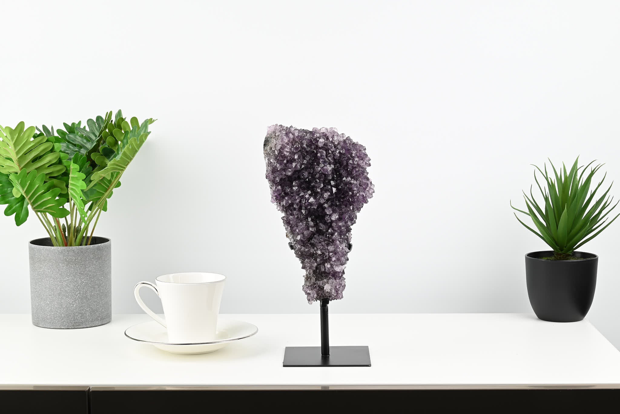Amethyst Cluster on Stand - Large 28cm Tall - #CLUSAM-63007