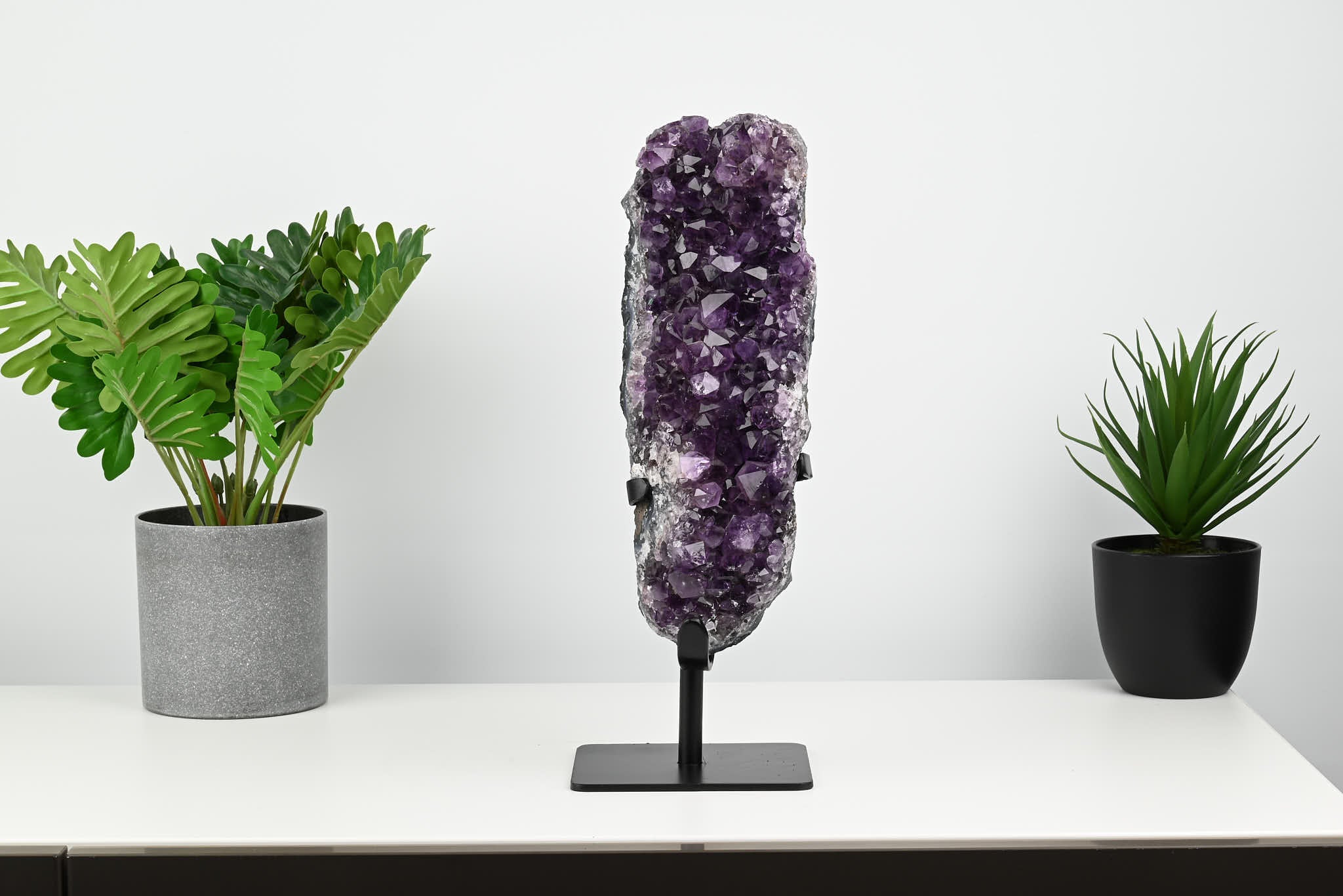 Amethyst Cluster on Stand - Large 34cm Tall - #CLUSAM-63008