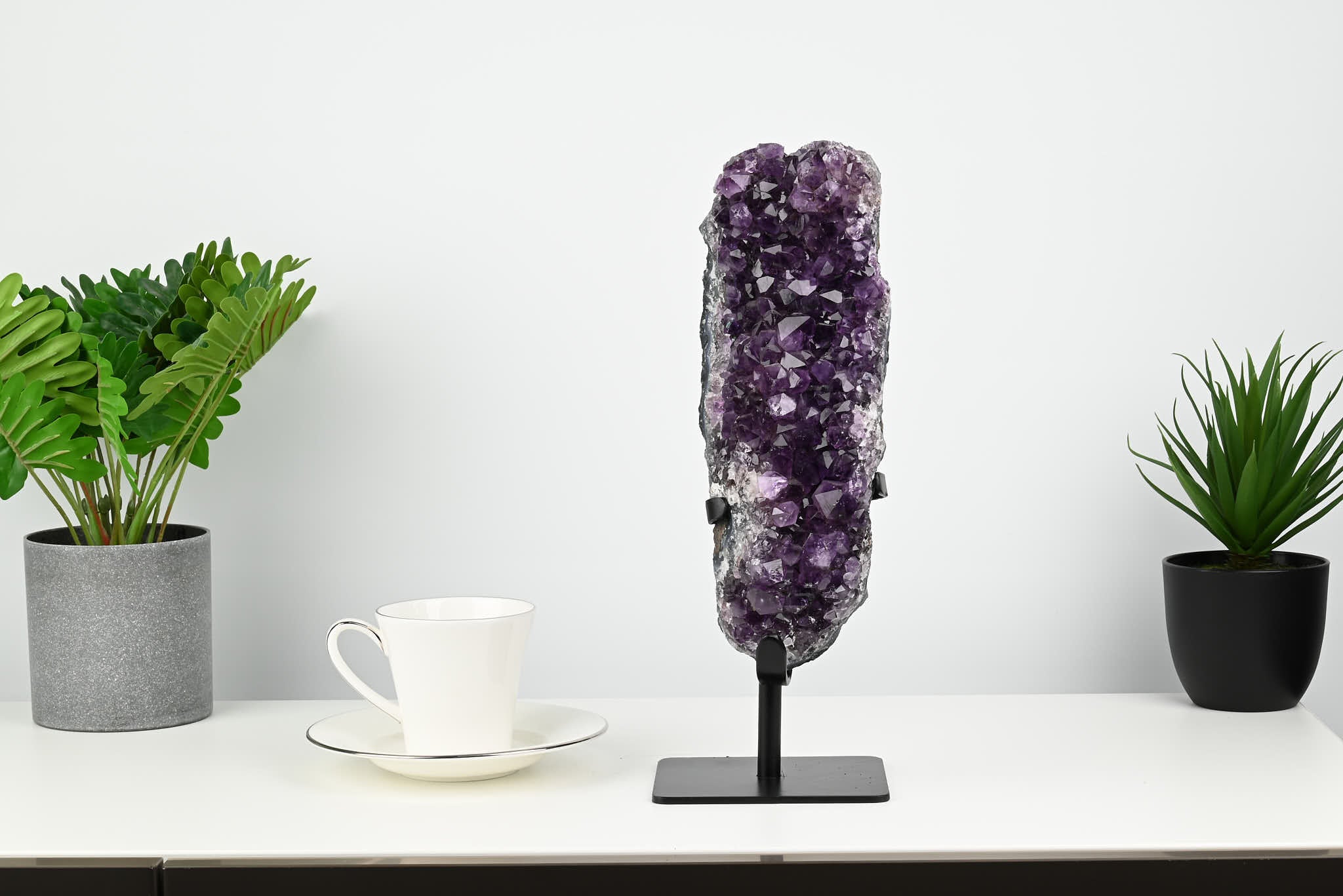 Amethyst Cluster on Stand - Large 34cm Tall - #CLUSAM-63008
