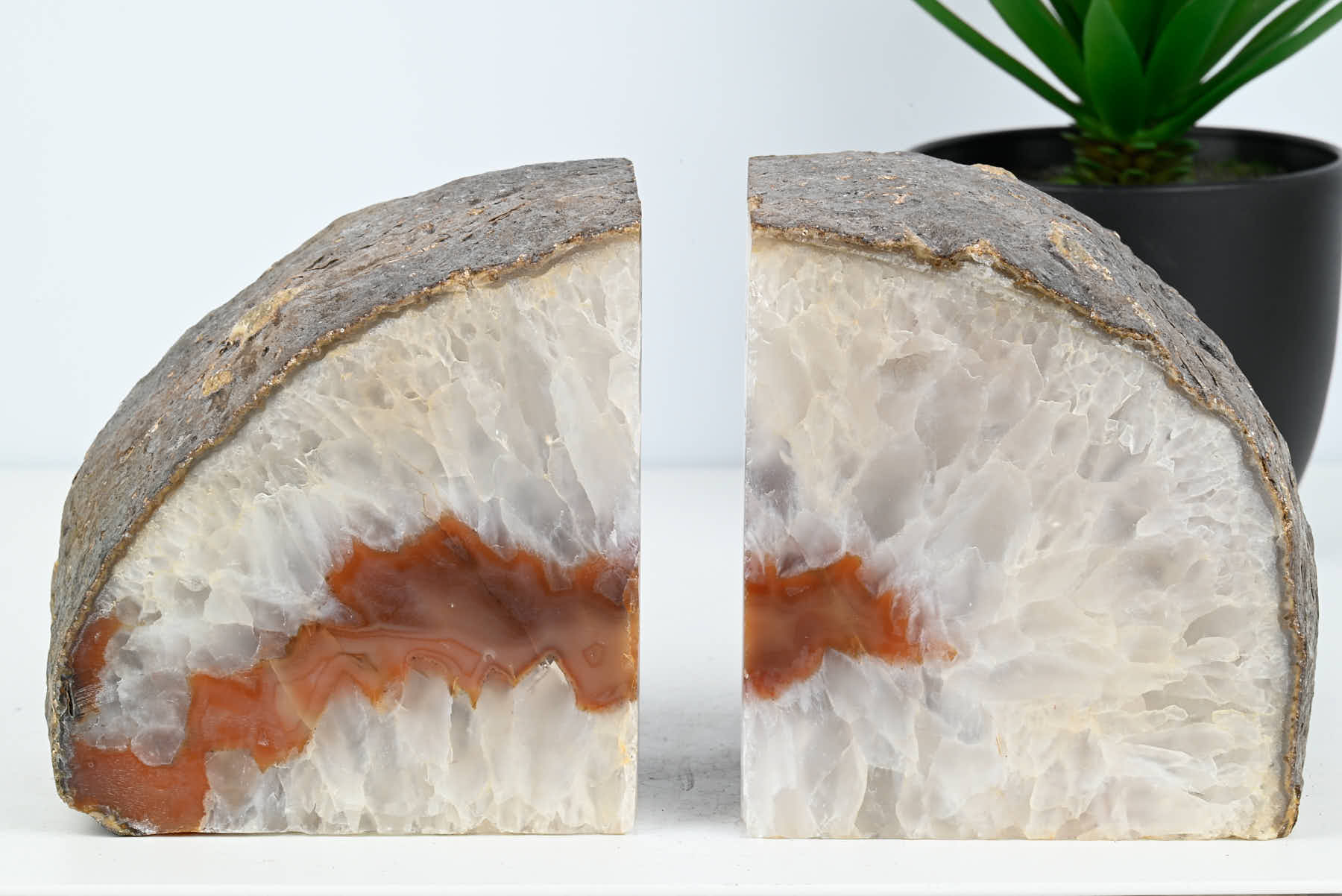 Extra Quality Natural Agate Bookends - 12cm tall - #BONATU-12003