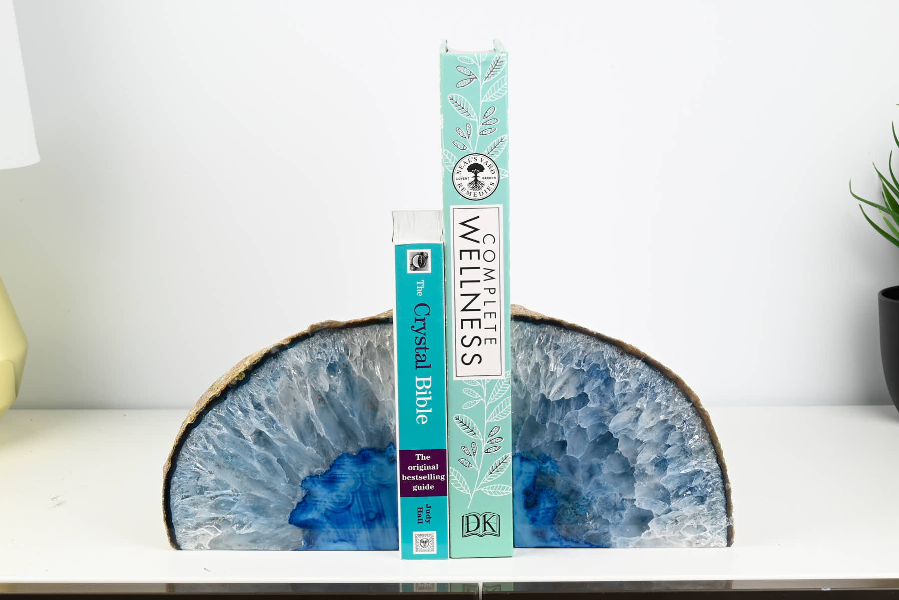 Extra Quality Blue Agate Bookends - 13cm tall - #BOBLUE-12002