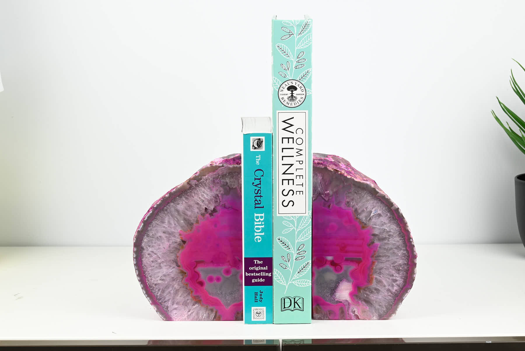 Extra Quality Pink Agate Bookends - 15cm tall - #BOPINK-12003