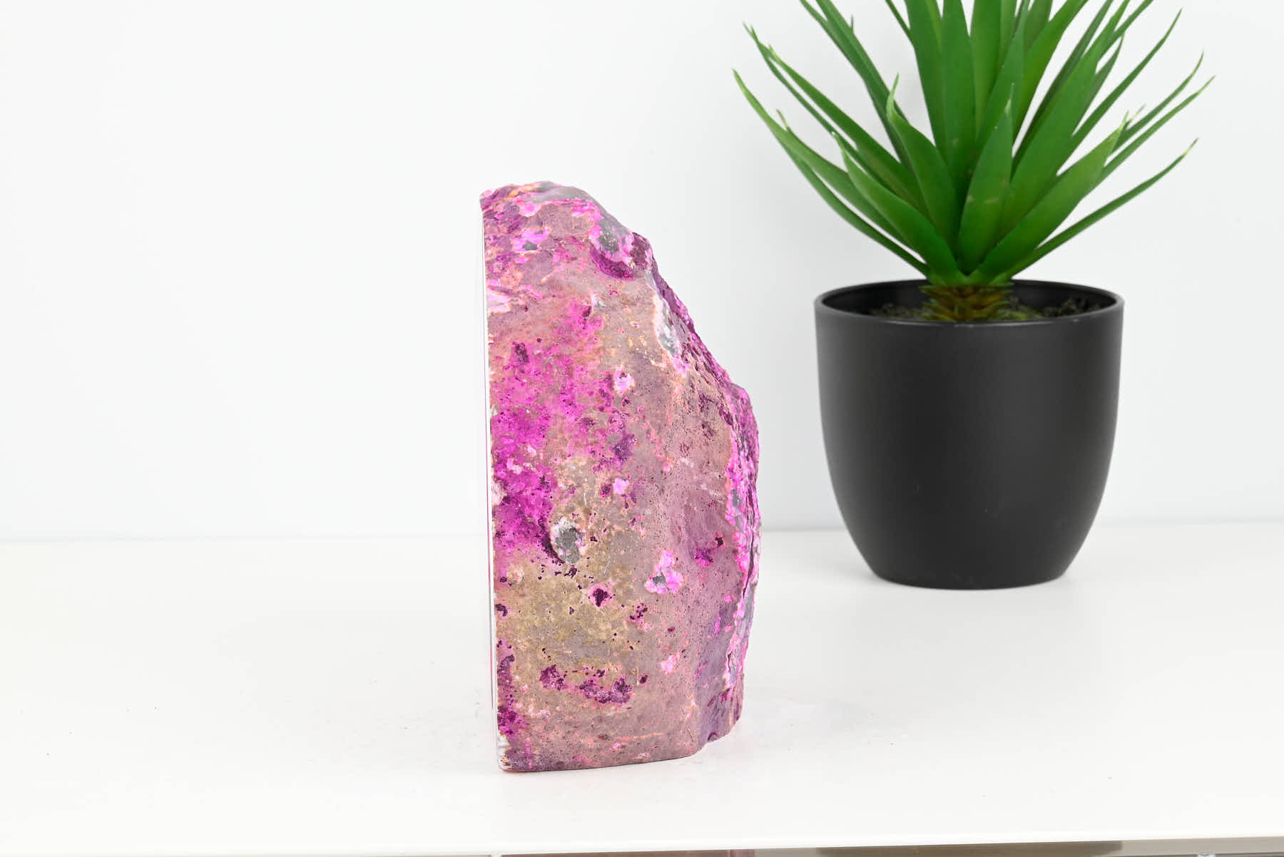 Extra Quality Pink Agate Bookends - 15cm tall - #BOPINK-12003