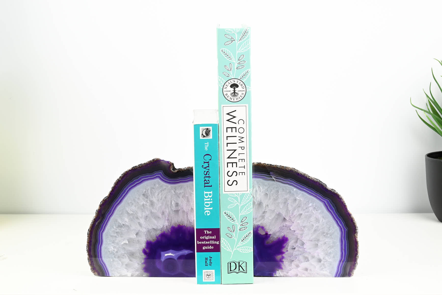 Extra Quality Purple Agate Bookends - 13cm tall - #BOPURP-12001