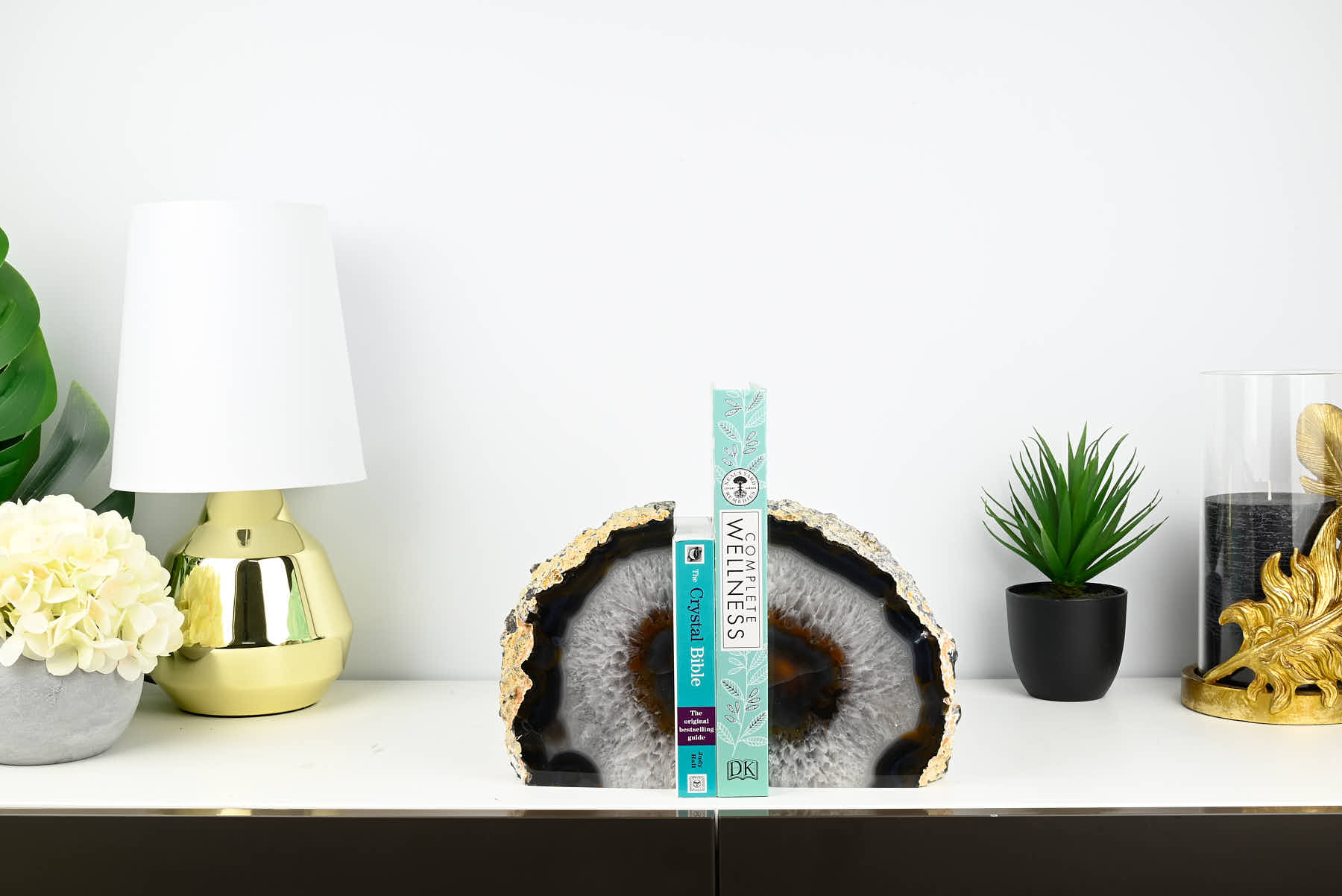 Extra Quality Natural Agate Bookends - 19cm tall - #BONATU-12012