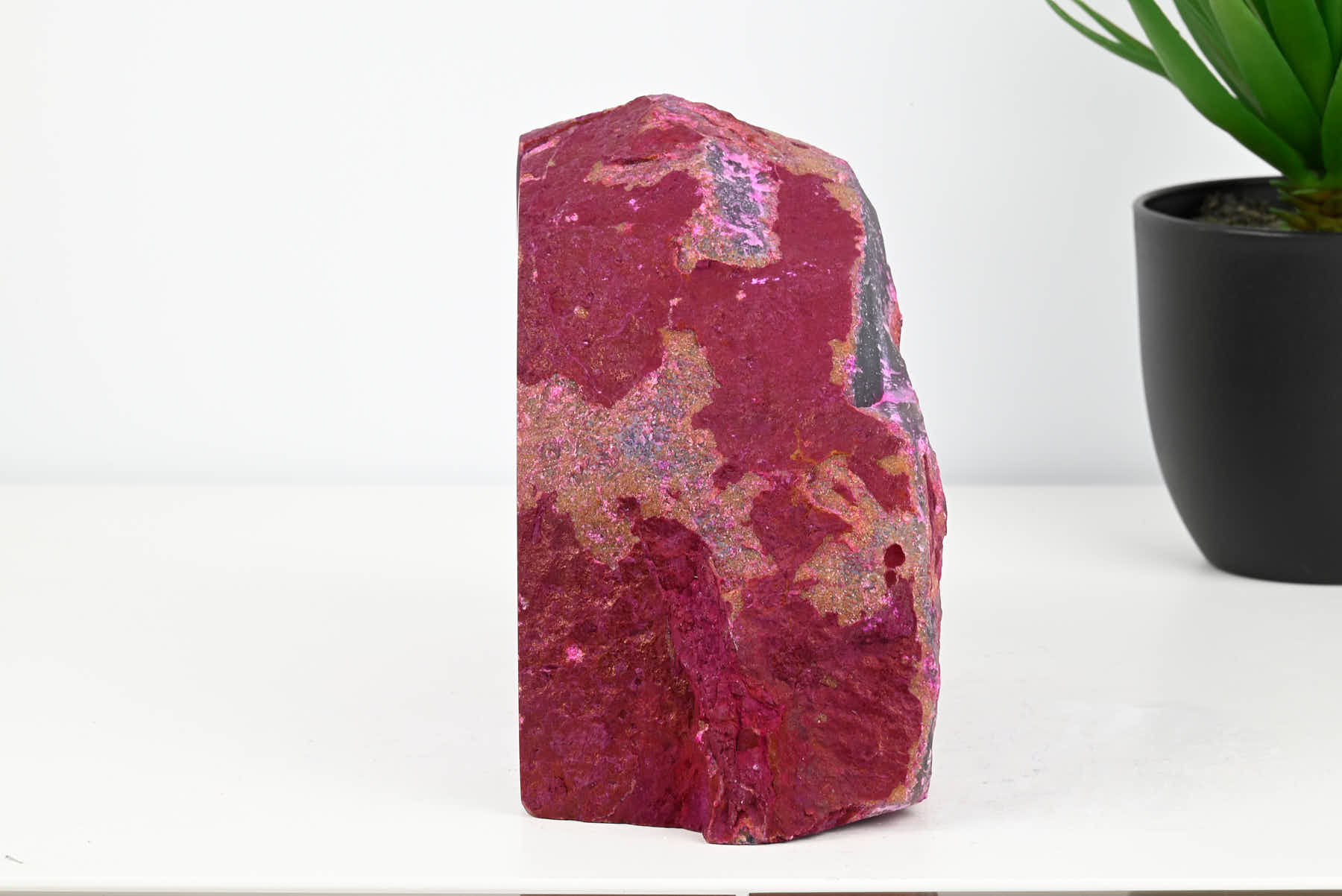 Extra Quality Pink Agate Bookends - 14cm tall - #BOPINK-12006