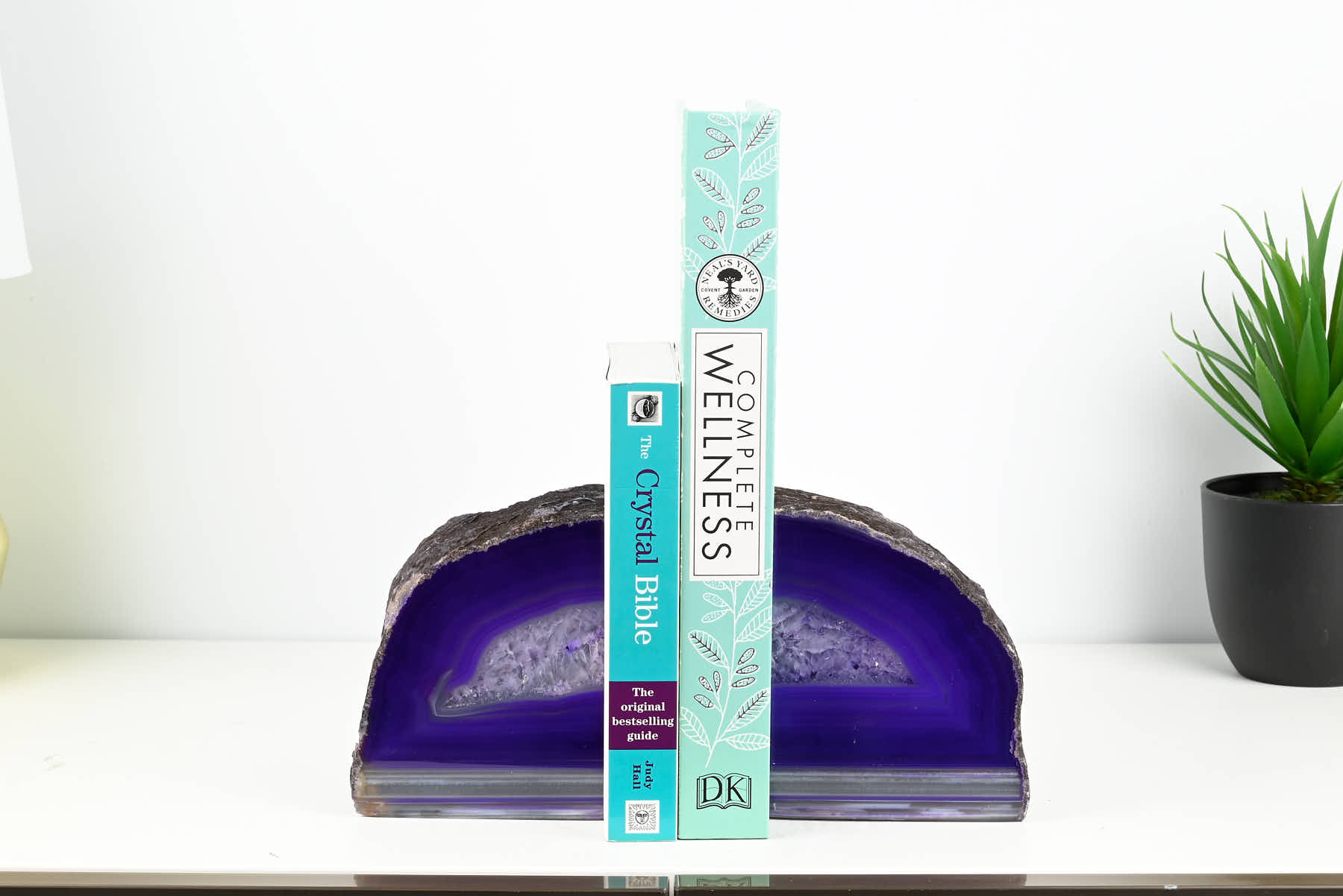 Extra Quality Purple Agate Bookends - 12cm tall - #BOPURP-12002