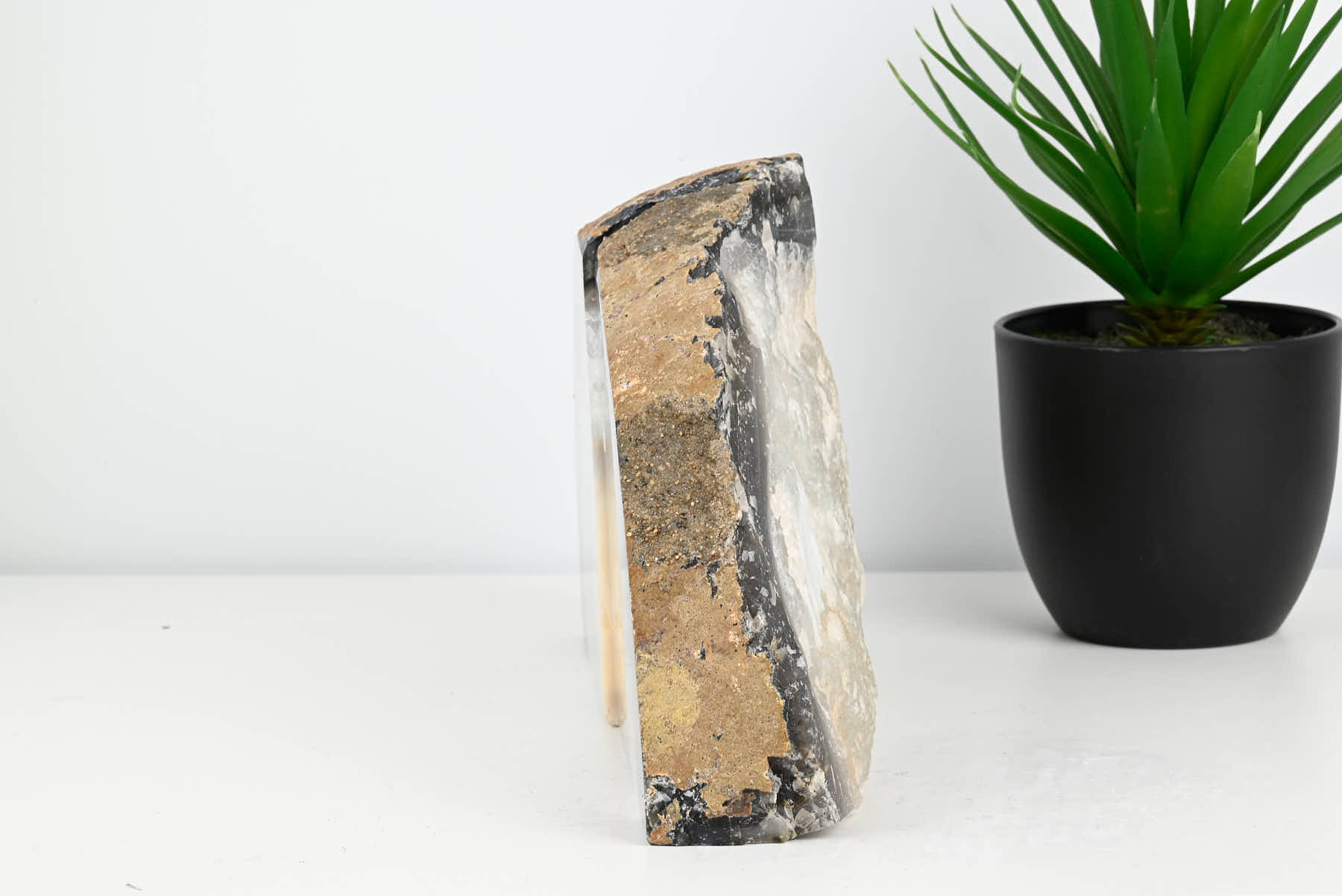 Extra Quality Natural Agate Bookends - 15cm tall - #BONATU-12011