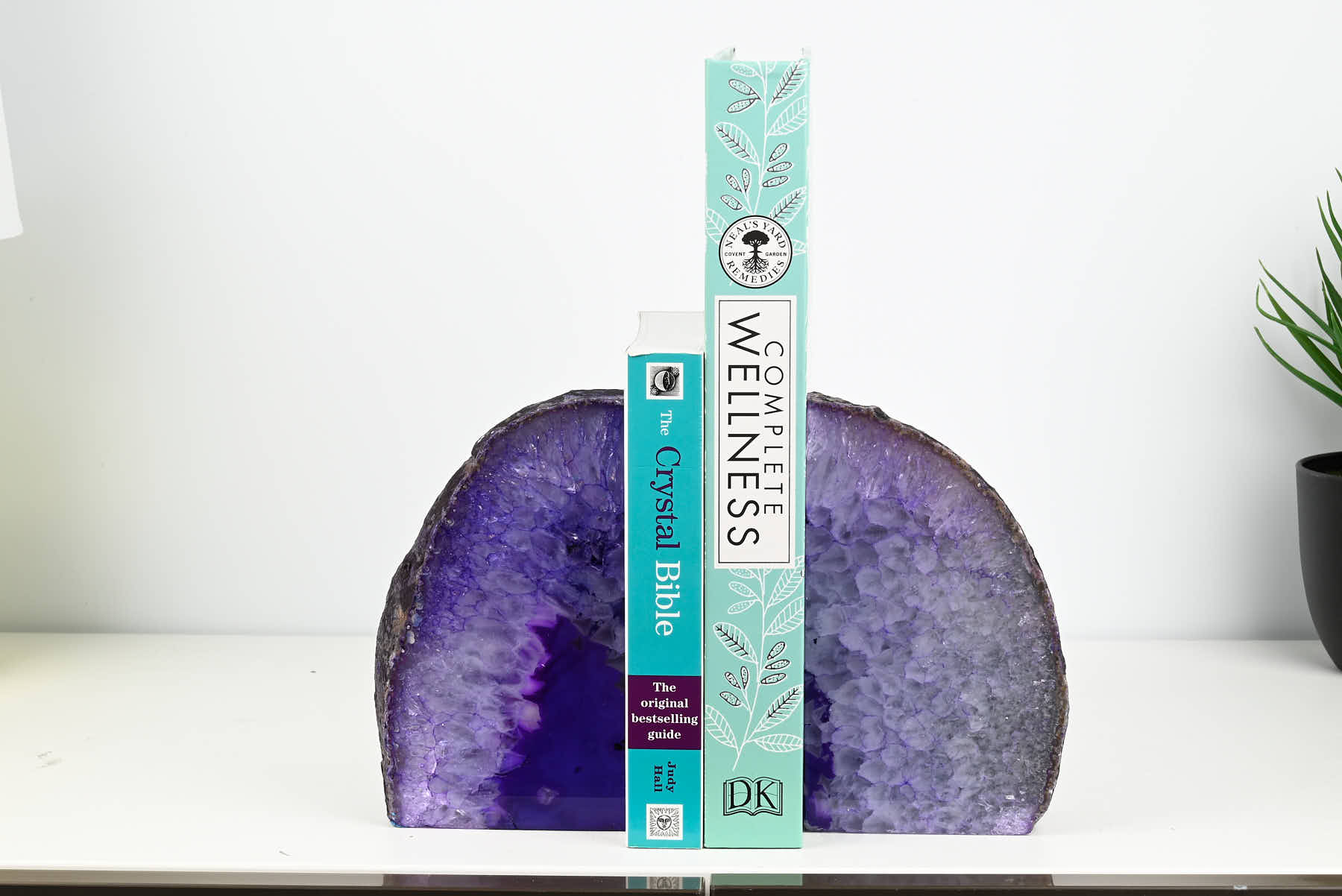 Extra Quality Purple Agate Bookends - 15cm tall - #BOPURP-12005