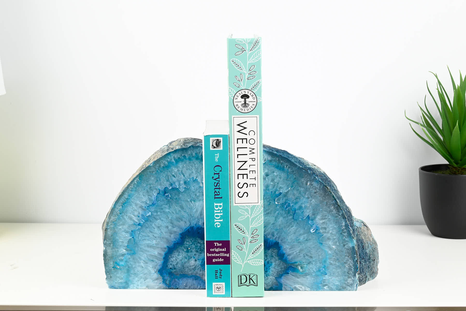 Extra Quality Teal Agate Bookends - 16cm tall - #BOTEAL-12004