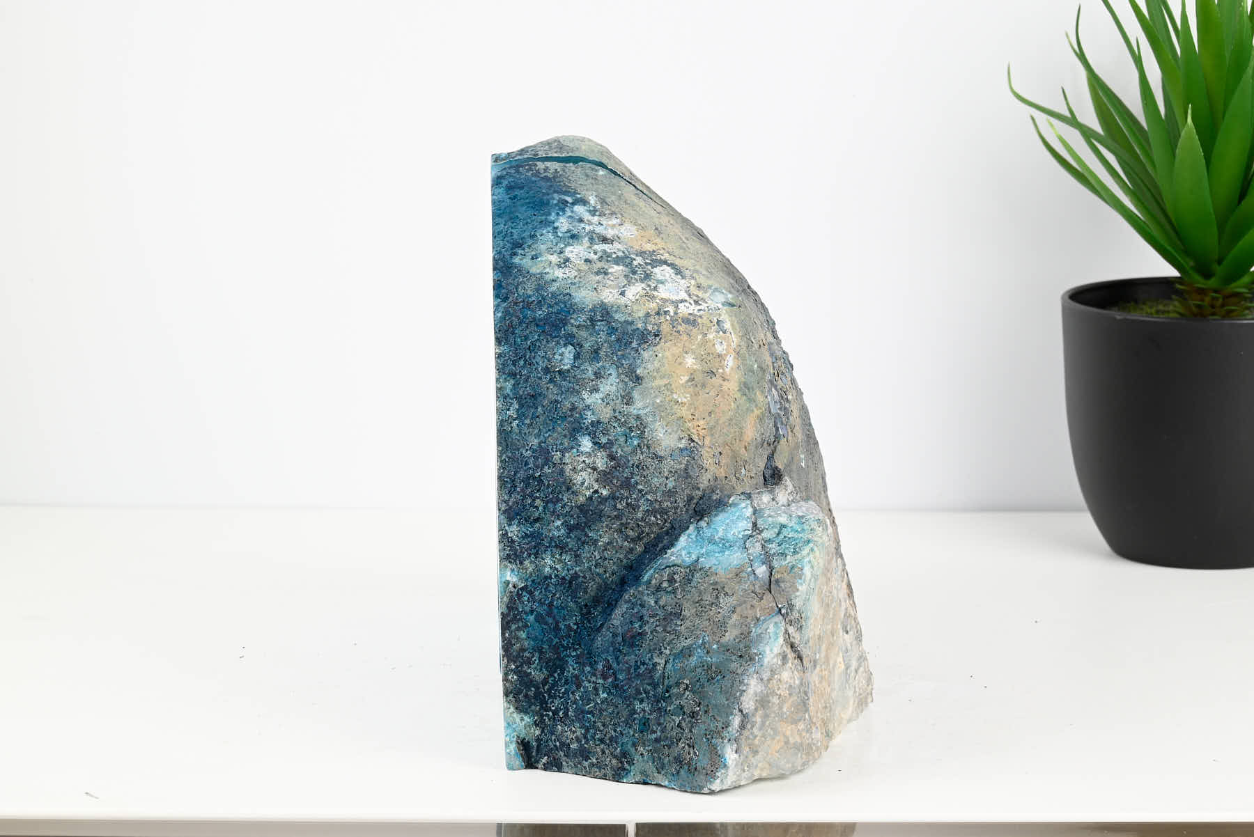 Extra Quality Teal Agate Bookends - 16cm tall - #BOTEAL-12004