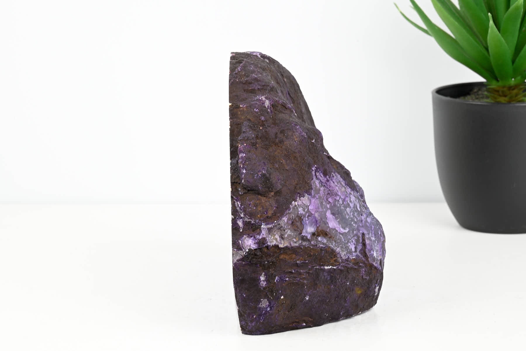 Extra Quality Purple Agate Bookends - 14cm tall - #BOPURP-12003