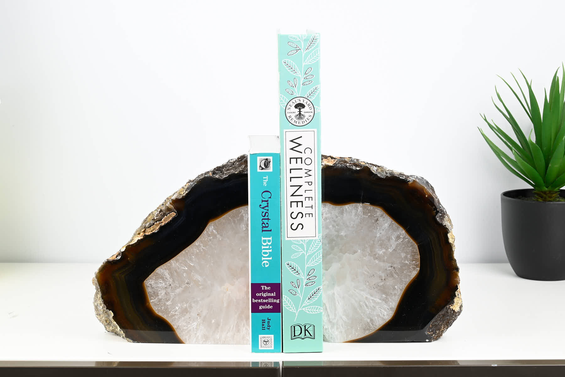 Extra Quality Natural Agate Bookends - 16cm tall - #BONATU-12007
