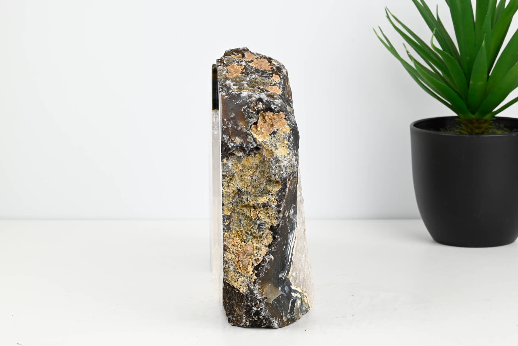Extra Quality Natural Agate Bookends - 16cm tall - #BONATU-12007