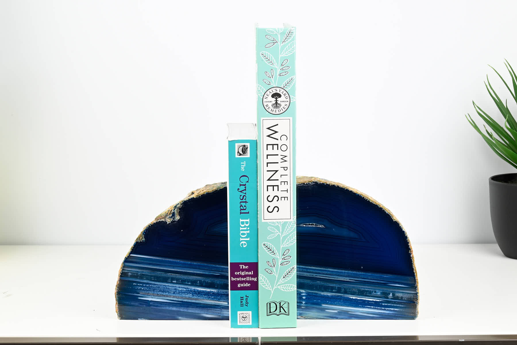Extra Quality Blue Agate Bookends - 13cm tall - #BOBLUE-12001