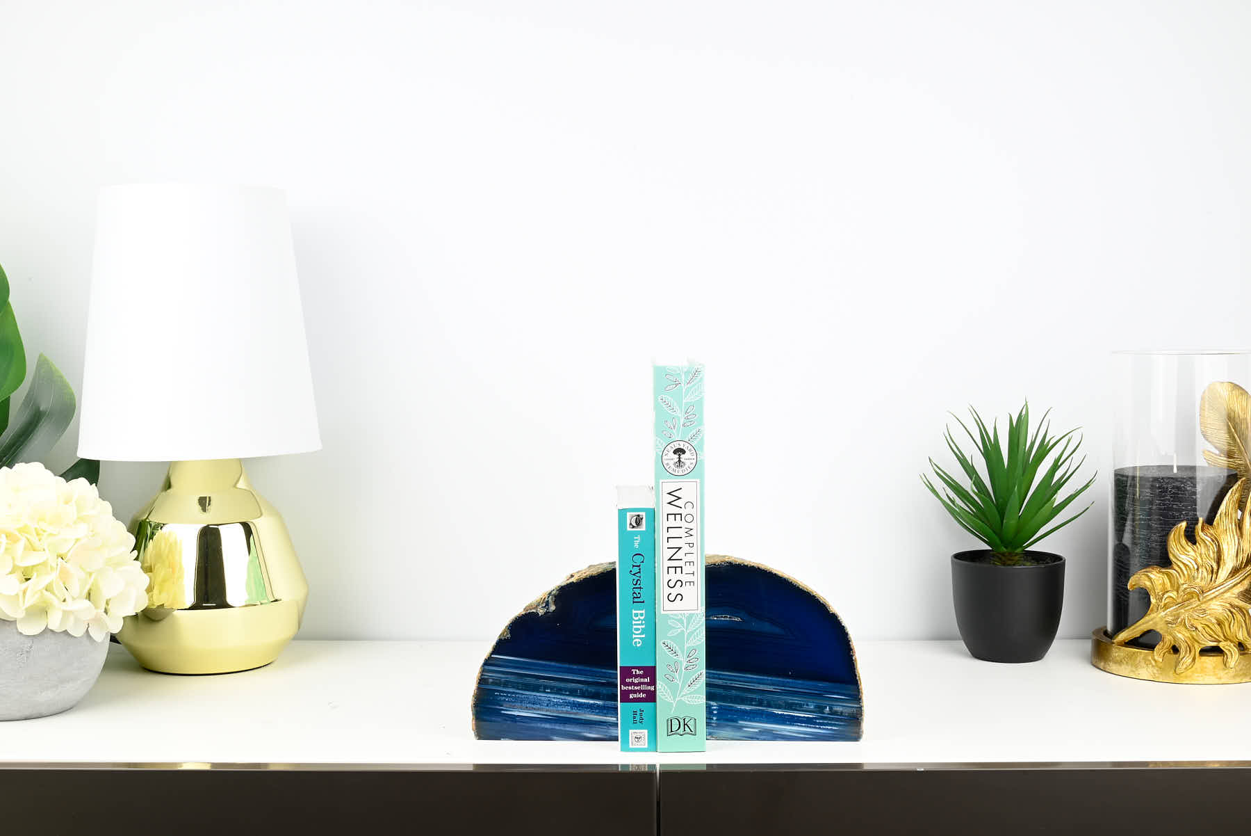 Extra Quality Blue Agate Bookends - 13cm tall - #BOBLUE-12001