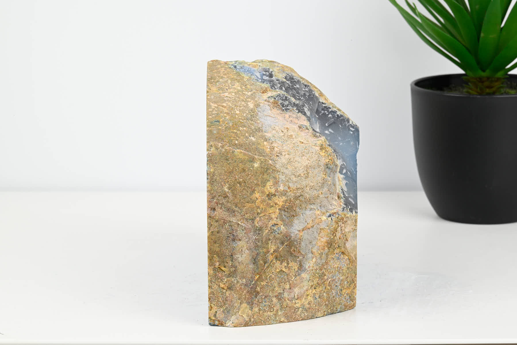 Extra Quality Blue Agate Bookends - 13cm tall - #BOBLUE-12001