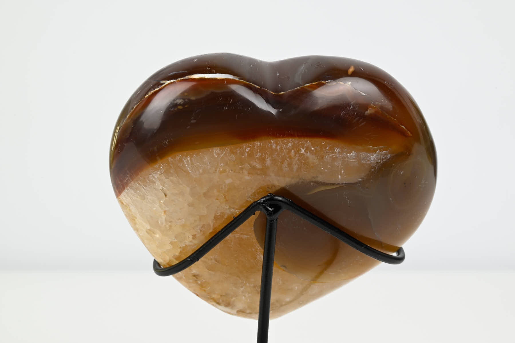 Extra Quality Agate Crystal Heart - 0.59kg, 11cm high - #HTAGAT-34011