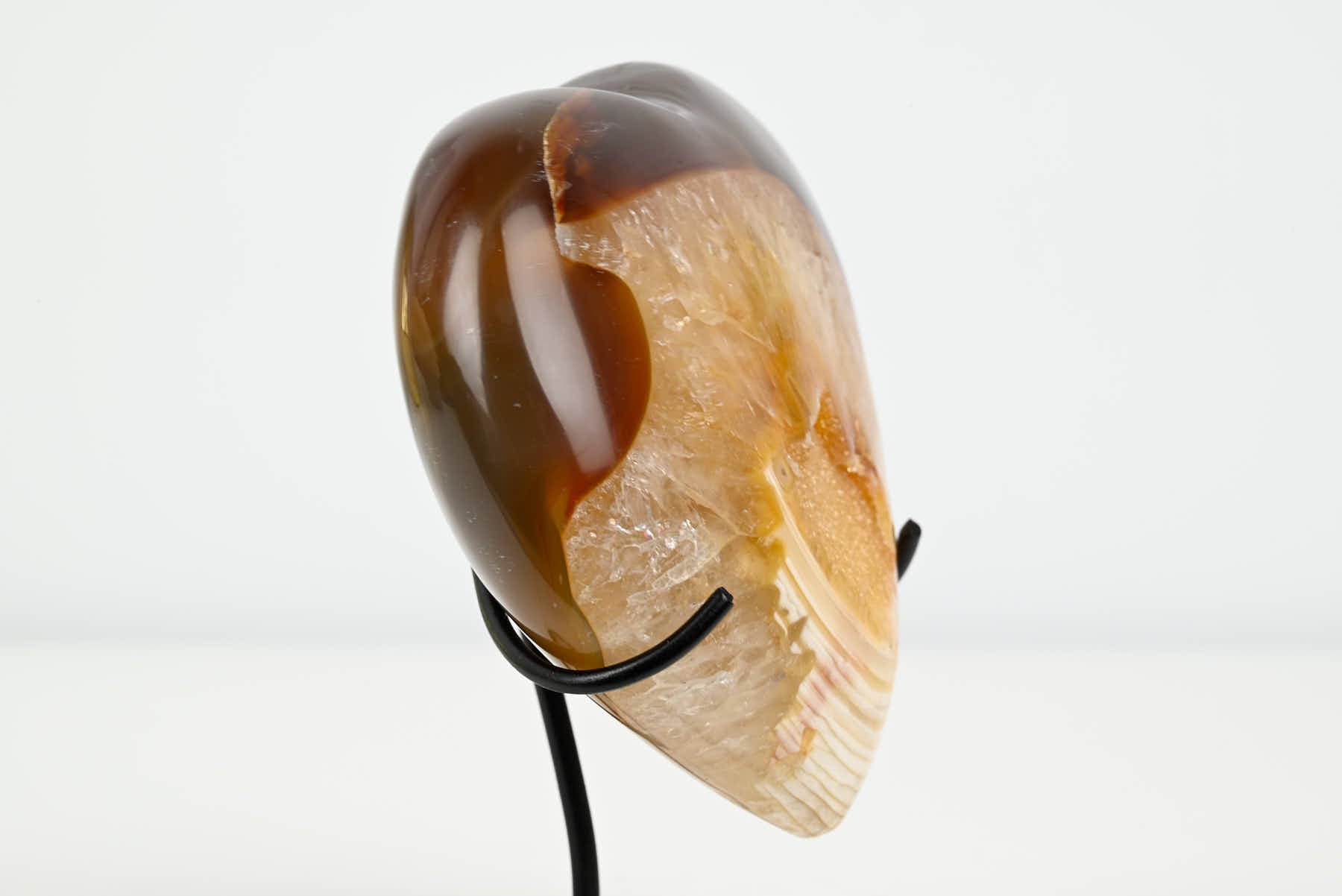 Extra Quality Agate Crystal Heart - 0.59kg, 11cm high - #HTAGAT-34011