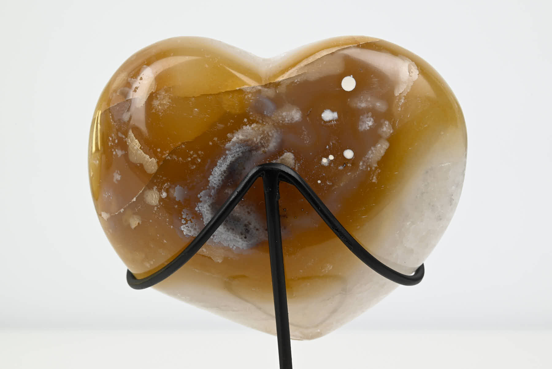 Extra Quality Agate Crystal Heart - 0.54kg, 12cm high - #HTAGAT-34001